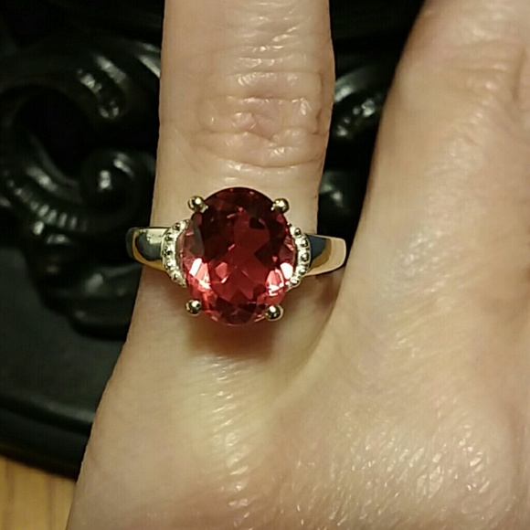 SALMON QUARTZ RING - Picture 3 of 8